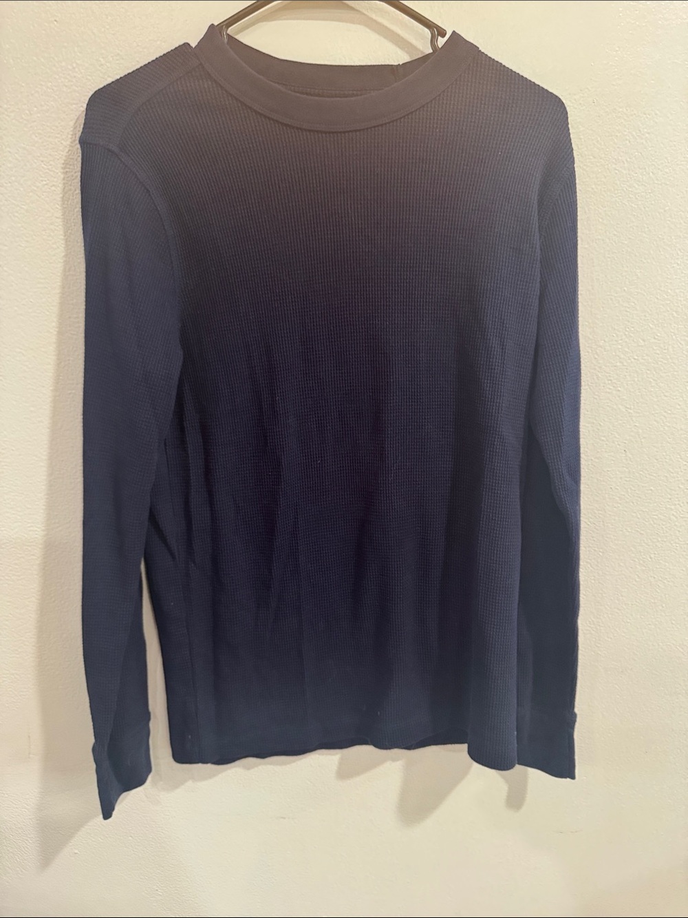 GAP Dark Navy Long Sleeve Waffle Thermal Shirt